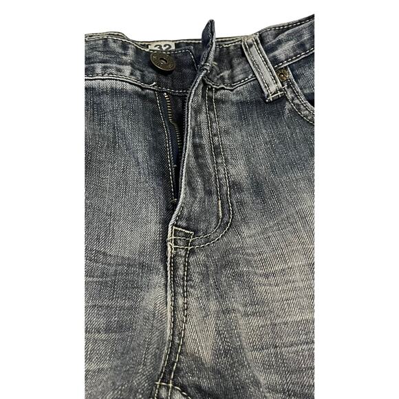 I.N.C. COPENHAGEN BOOT CUT HIGH-RISE JEANS, MENS, 32W-34L, DISTRESSED DENIM BLUE - Picture 3 of 12